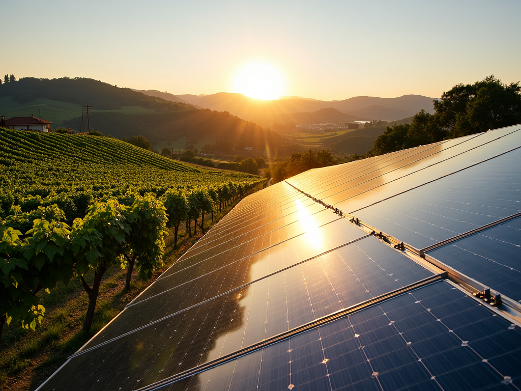 Solar panels at Jackson Family Wines vineyard