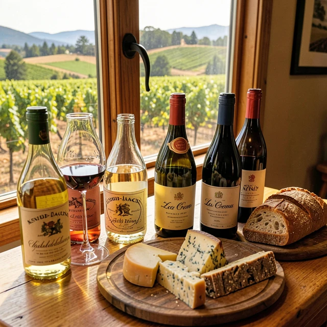 Home wine tasting with Jackson Family Wines bottles and food pairings