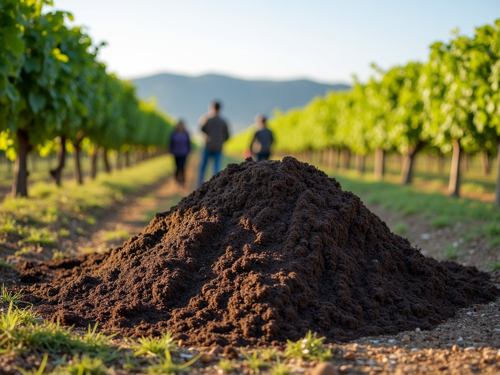 Composting at Napa Valley vineyard