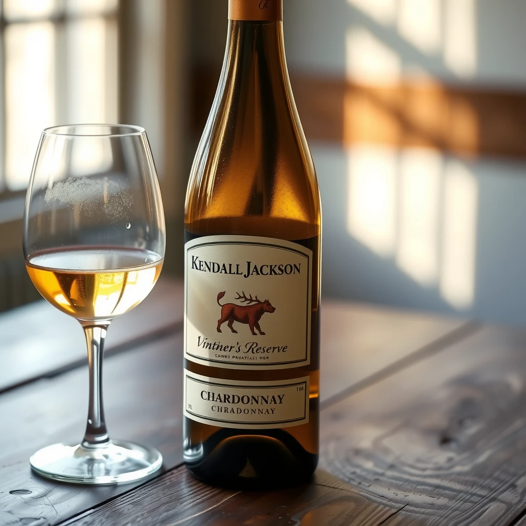Bottle of Kendall-Jackson Vintner's Reserve Chardonnay, an award-winning wine