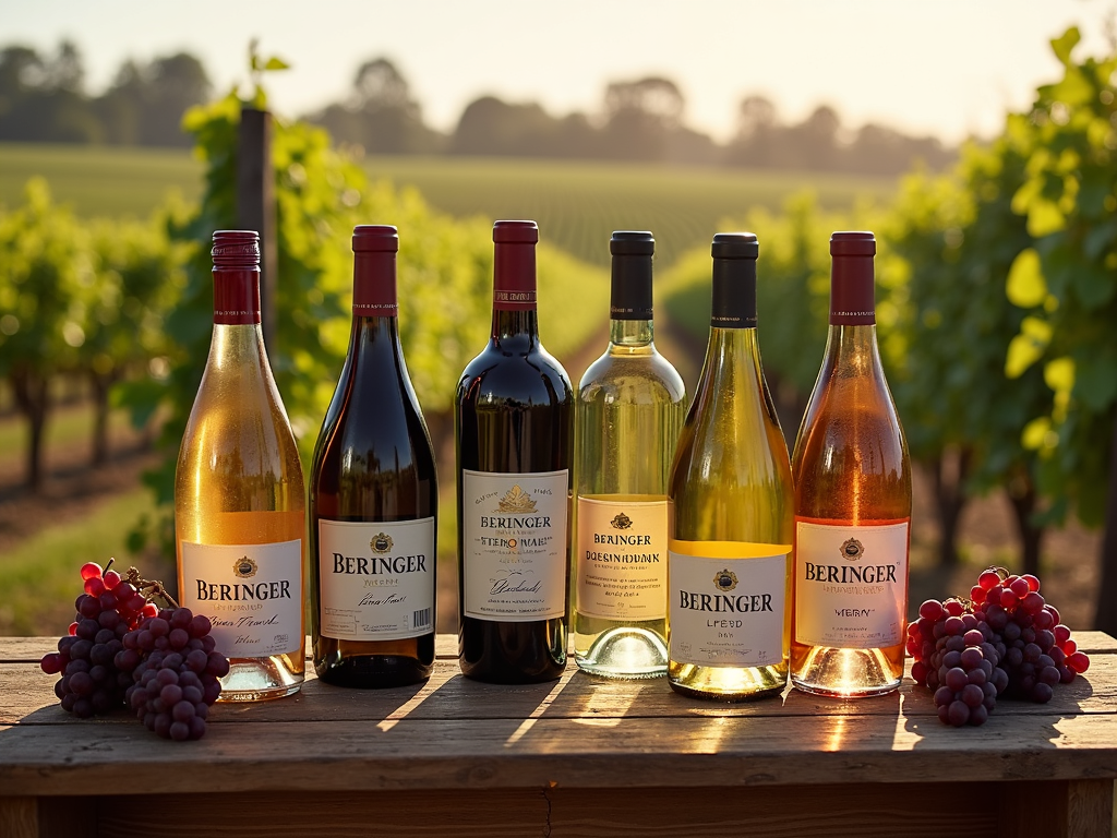 Beringer Wine Bottles Display