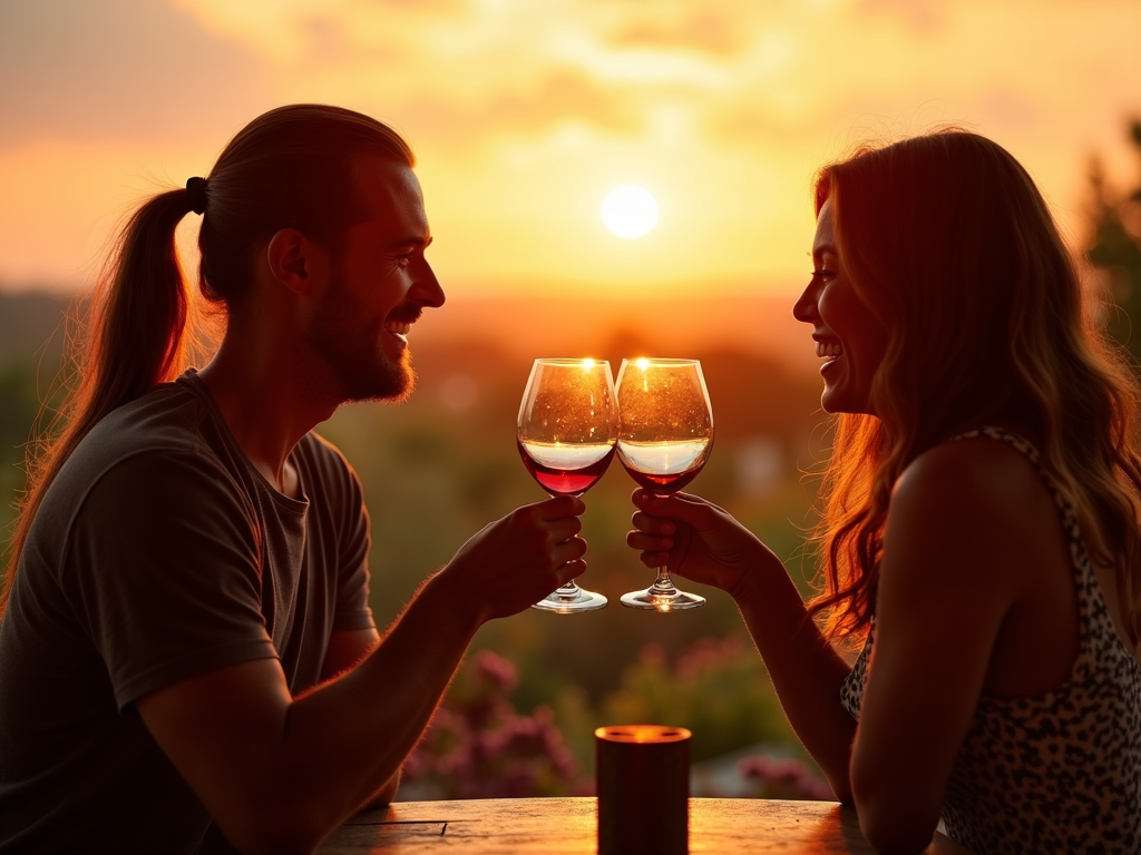 Enjoying a wine tasting experience