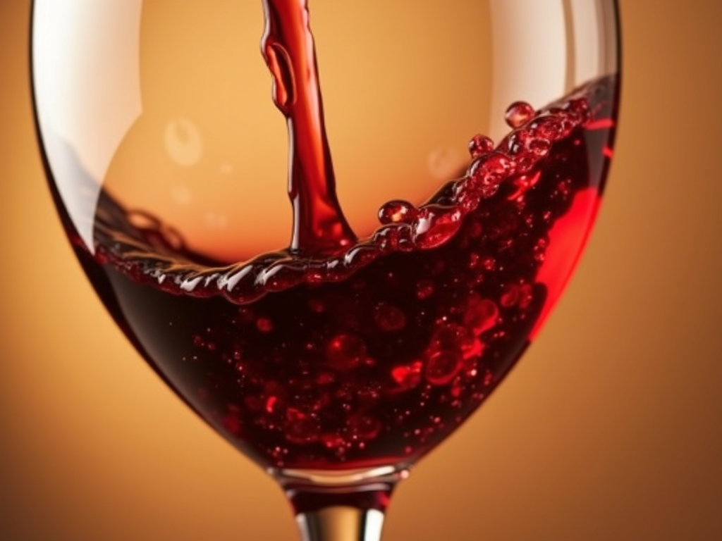 A glass of red wine being swirled.