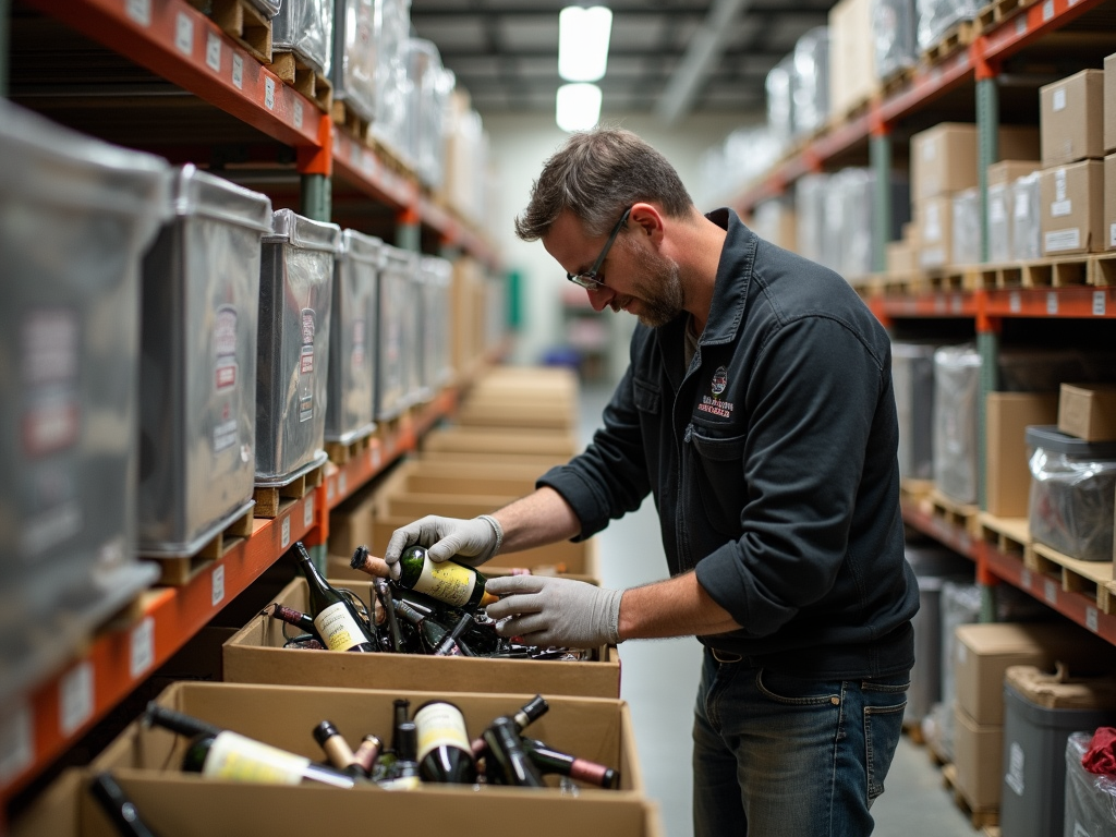 Recycling program in action at Jackson Family Wines.