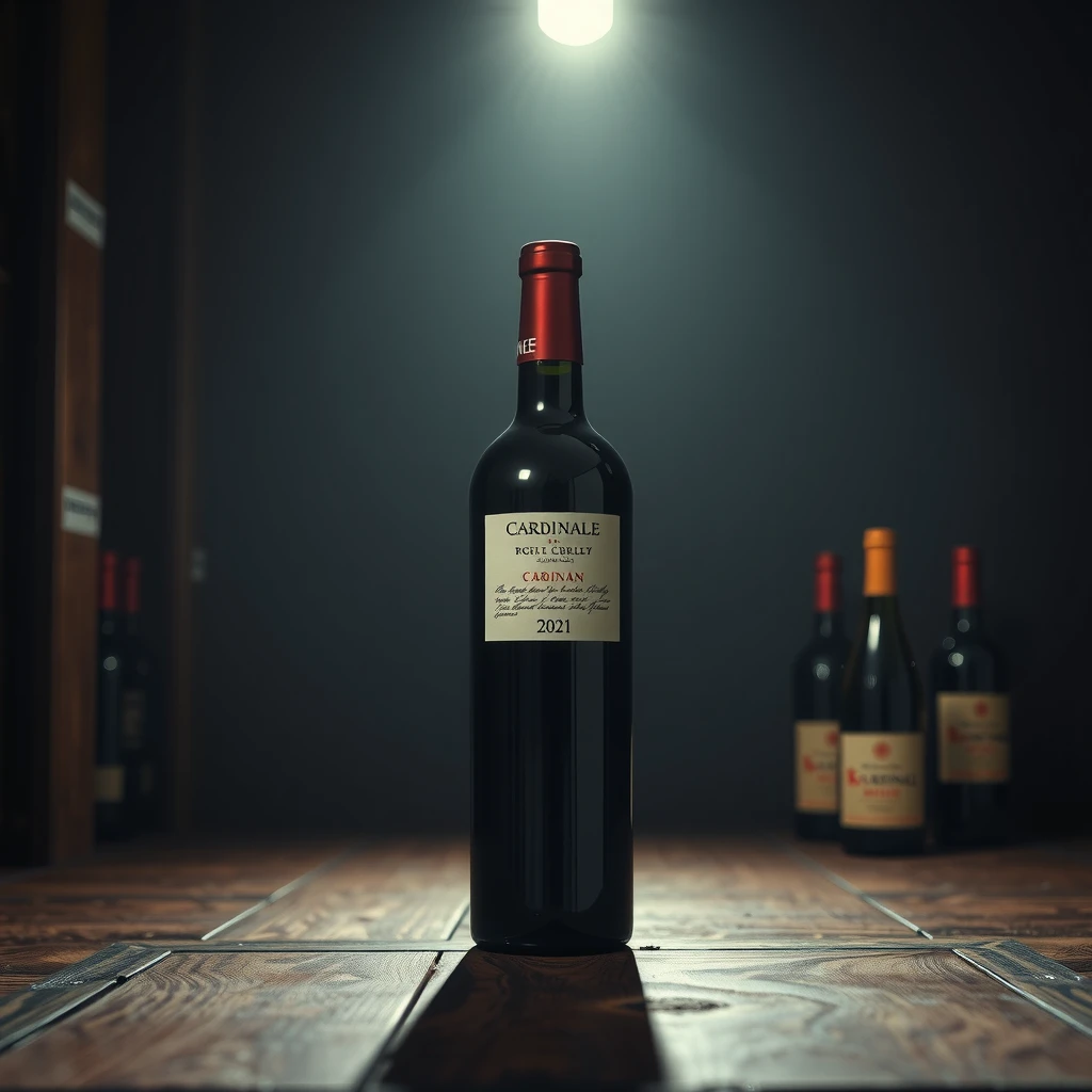 Cardinale Napa Valley flagship red wine in elegant cellar setting