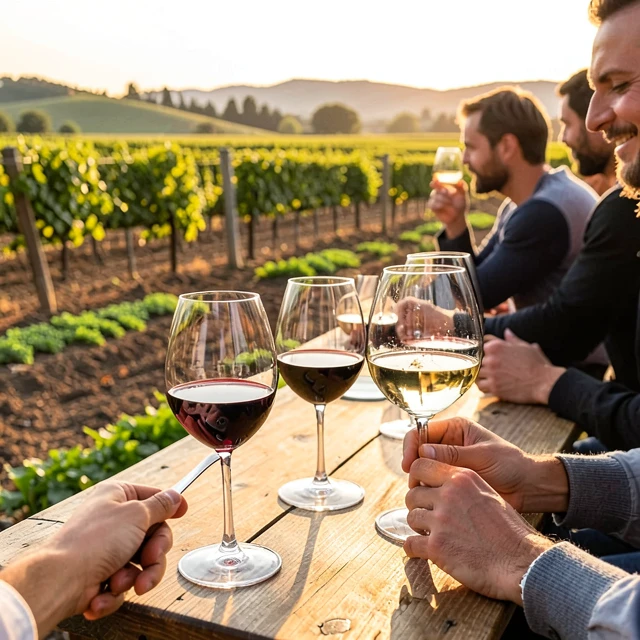 Wine tasting event at Beringer Vineyards with sustainable views