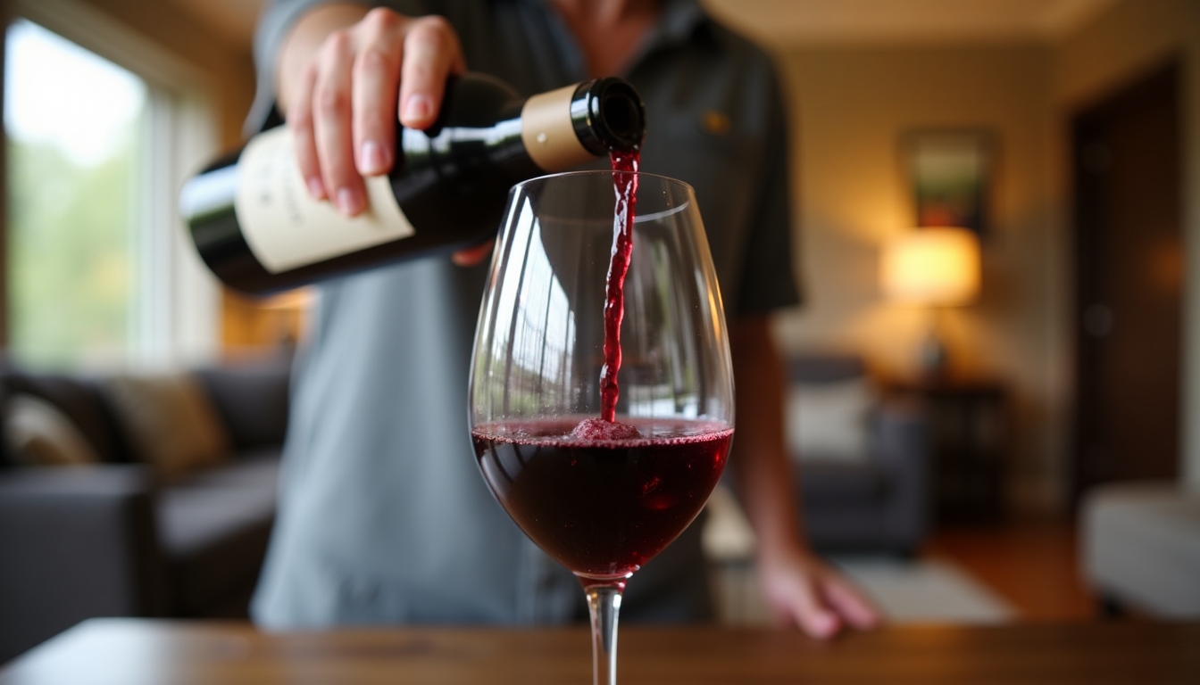 Pouring Jackson Family Wines Cabernet Sauvignon at home