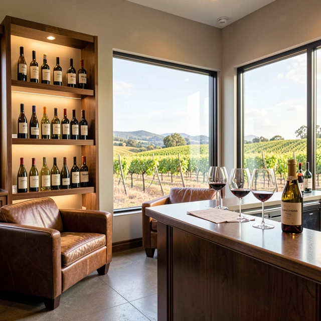 Interior of a Sonoma County tasting room featuring Jackson Family Wines
