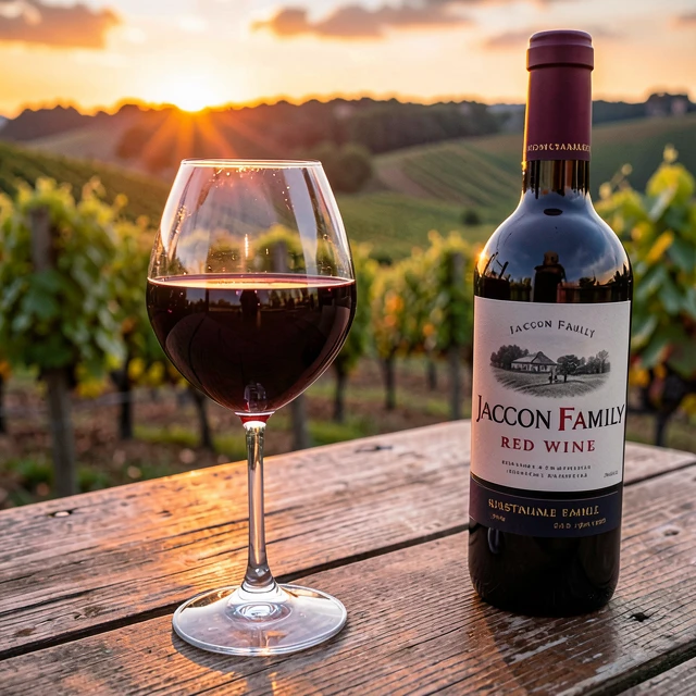 Glass of sustainable red wine from Jackson Family Wines