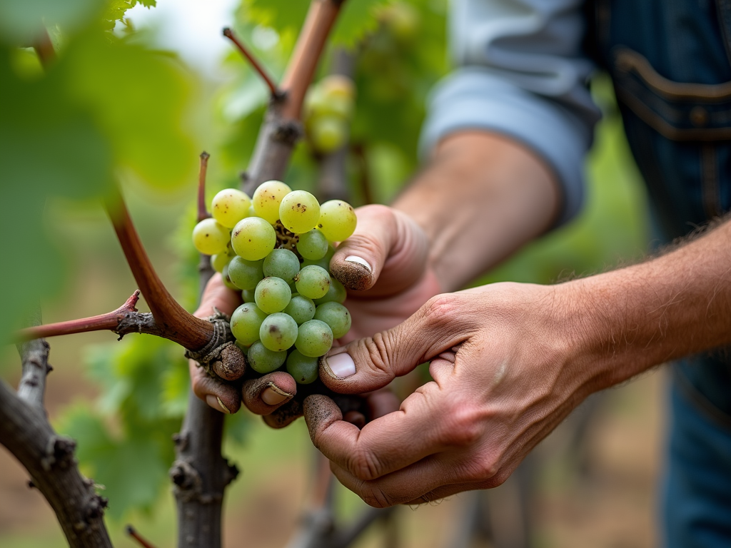 Winemaker pruning grapevines in Napa Valley