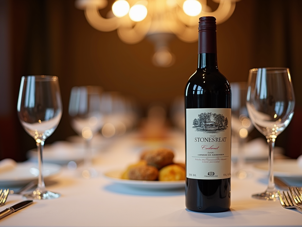 Stonestreet Cabernet Sauvignon on a formal dining table