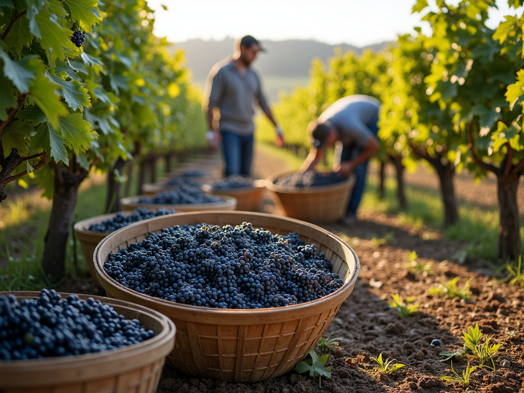 Harvest time at Willamette Valley vineyard