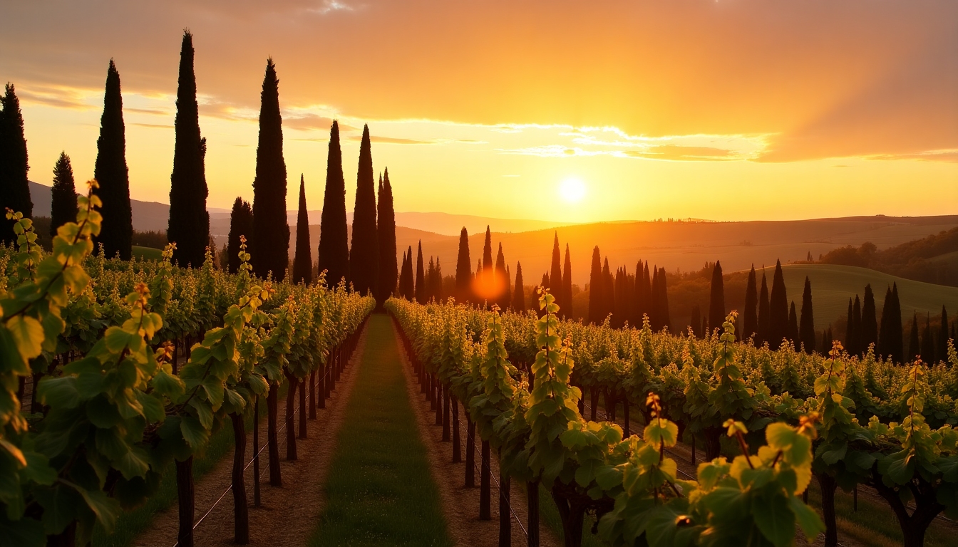 Tuscan vineyard at Tenuta di Arceno