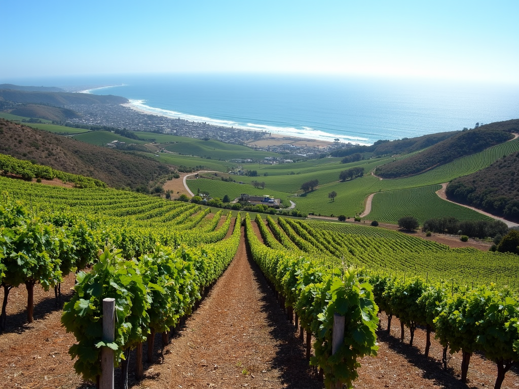 Monterey County windy vineyards