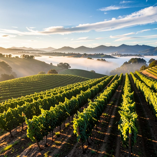 Aerial view of Jackson Family Wines vineyards in Sonoma County
