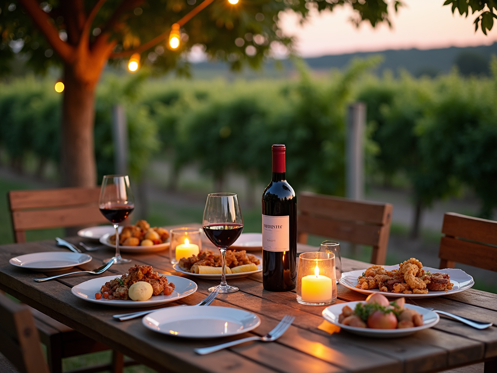 Dinner table with Jackson Family Wines Pinot Noir