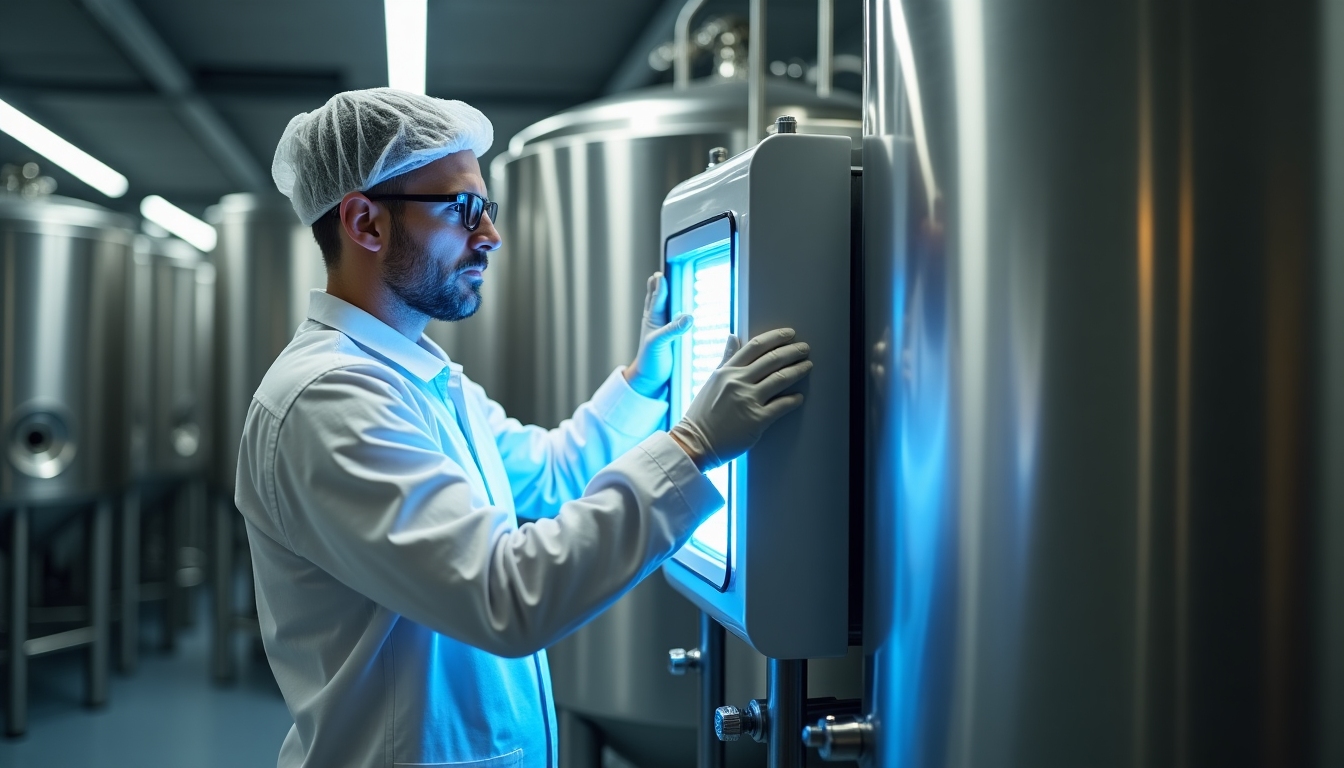 UV light sanitation system in use at Jackson Family Wines