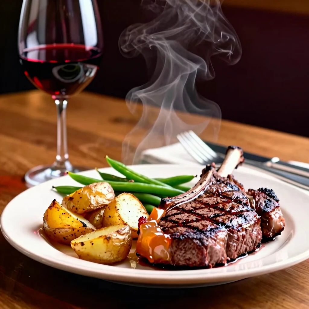 California red wine paired with grilled steak dinner