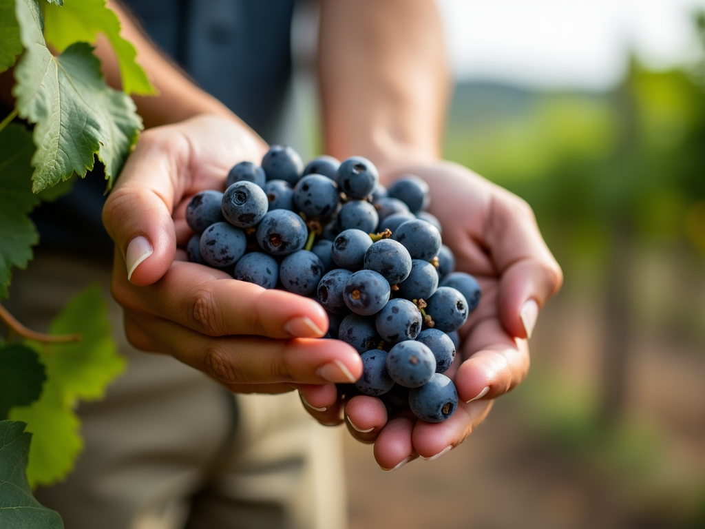 Ripe grapes from an organic vineyard at Jackson Family Wines.