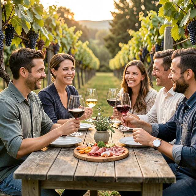 Wine tasting session at an affordable European winery