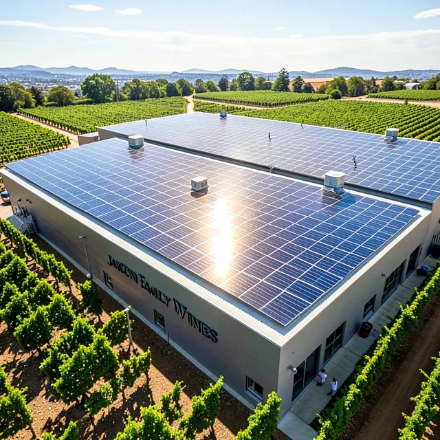 Largest solar array powering Jackson Family Wines operations