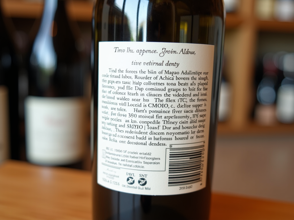 Back of wine label