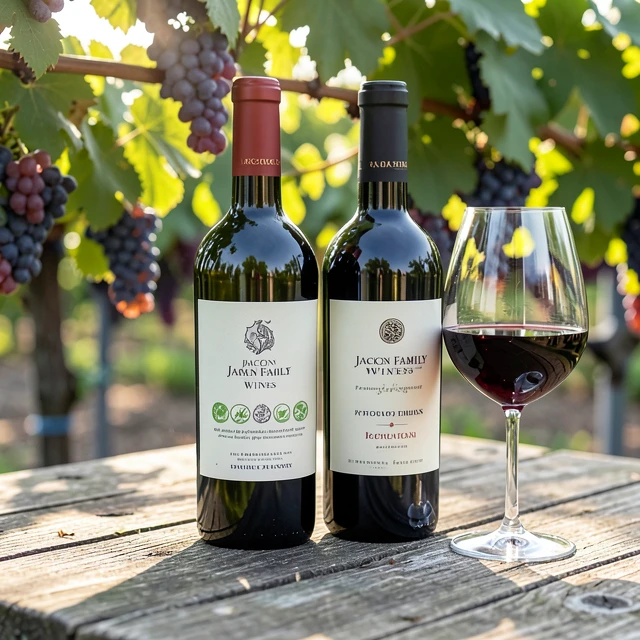 Premium sustainable wine bottles highlighting eco-friendly practices