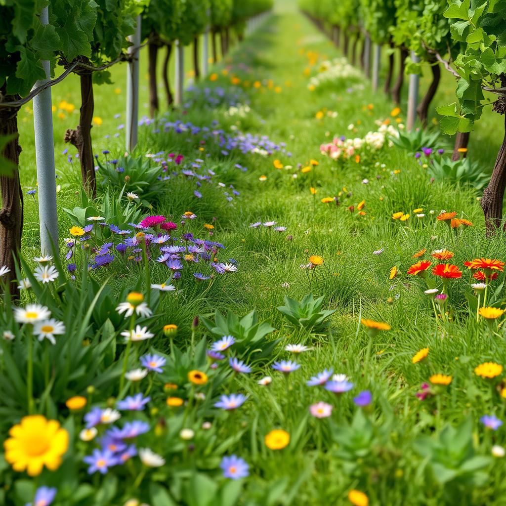 Colorful cover crops boosting biodiversity at Jackson Family Wines.