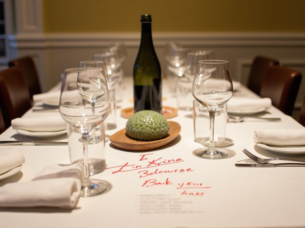 Elegant table setting for a virtual wine tasting
