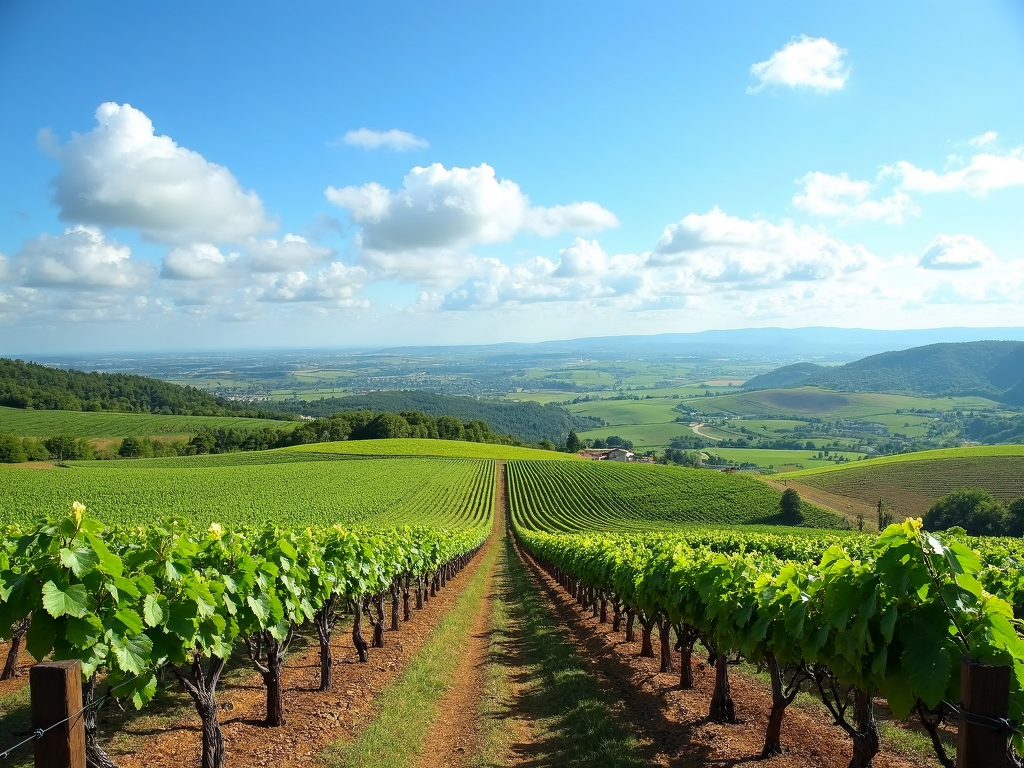 A scenic vineyard landscape showcasing the natural beauty of a wine-growing region.