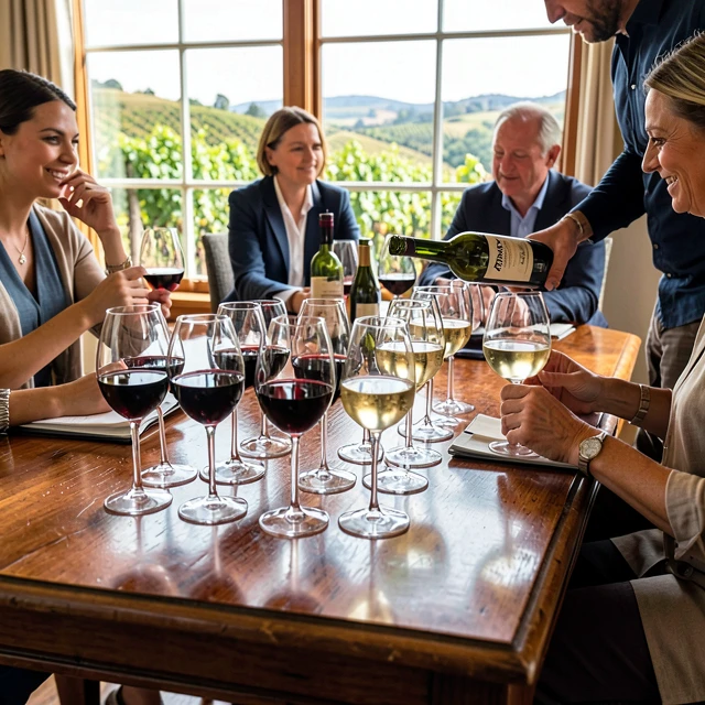 Intimate wine tasting session inside Penfolds Barossa Valley Cellar Door