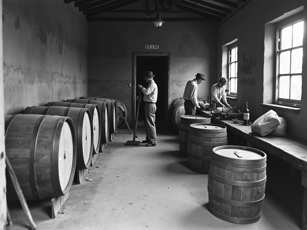 Early Napa Valley winemakers at work