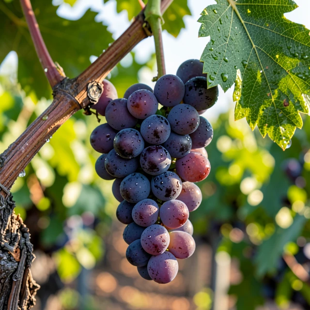 Ripe Cabernet Sauvignon grapes on the vine in Napa Valley
