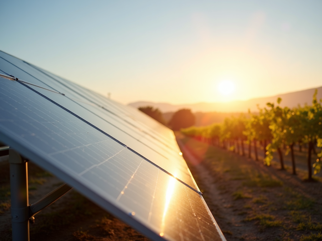 Solar panels at Jackson Family Wines vineyard