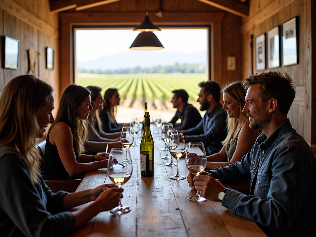 Wine tasting at a Sonoma winery