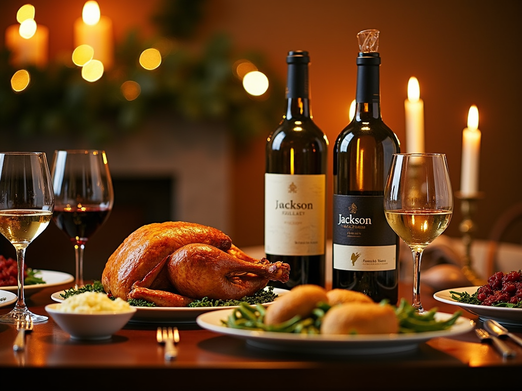 Holiday dinner table with Jackson Family Wines