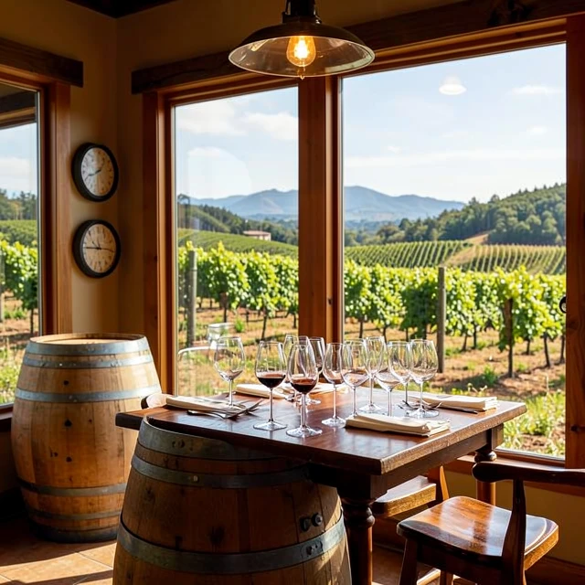 Jackson Family Wines tasting room in Sonoma County offering views of their estate vineyards