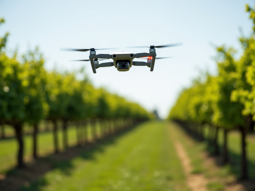 Drone monitoring vineyard health
