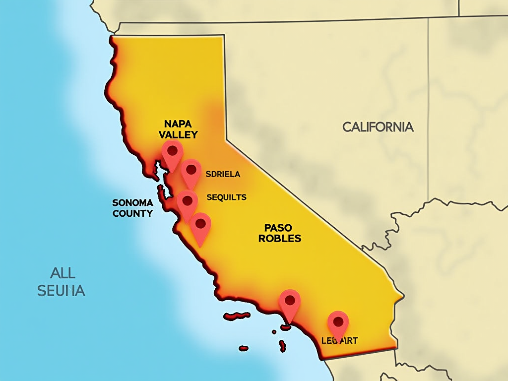 Map of California wine regions