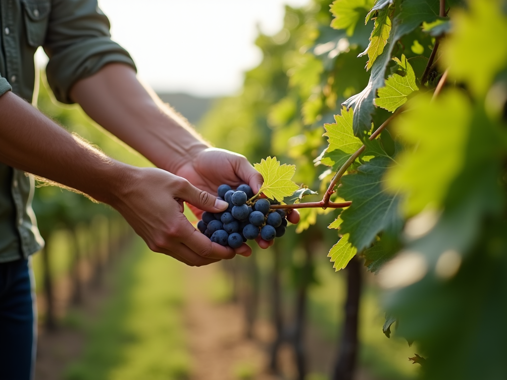 Organic farming in vineyards
