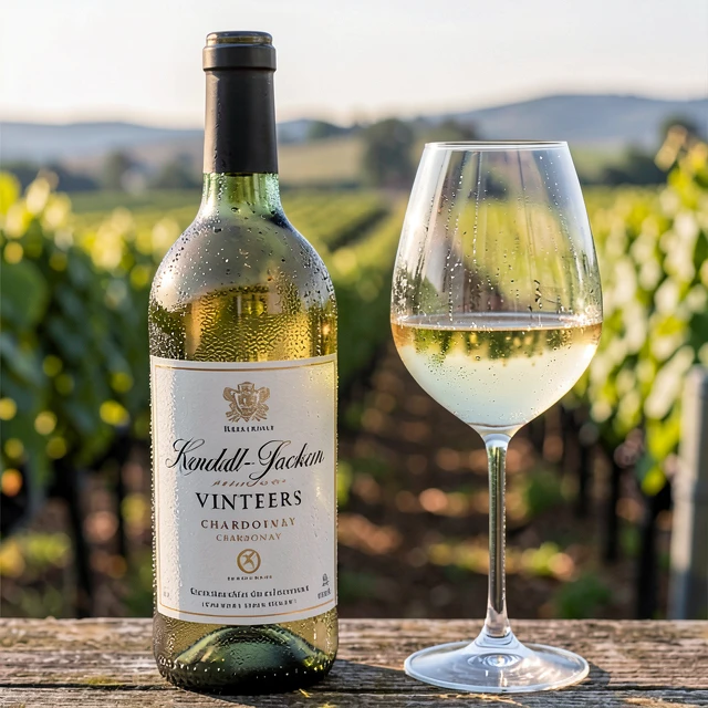 Kendall-Jackson Vintner's Reserve Chardonnay bottle and glass