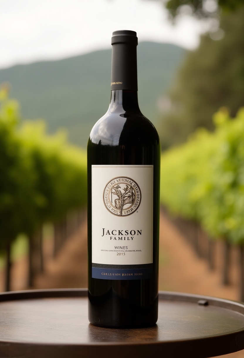 Jackson Family Wines bottle with certification