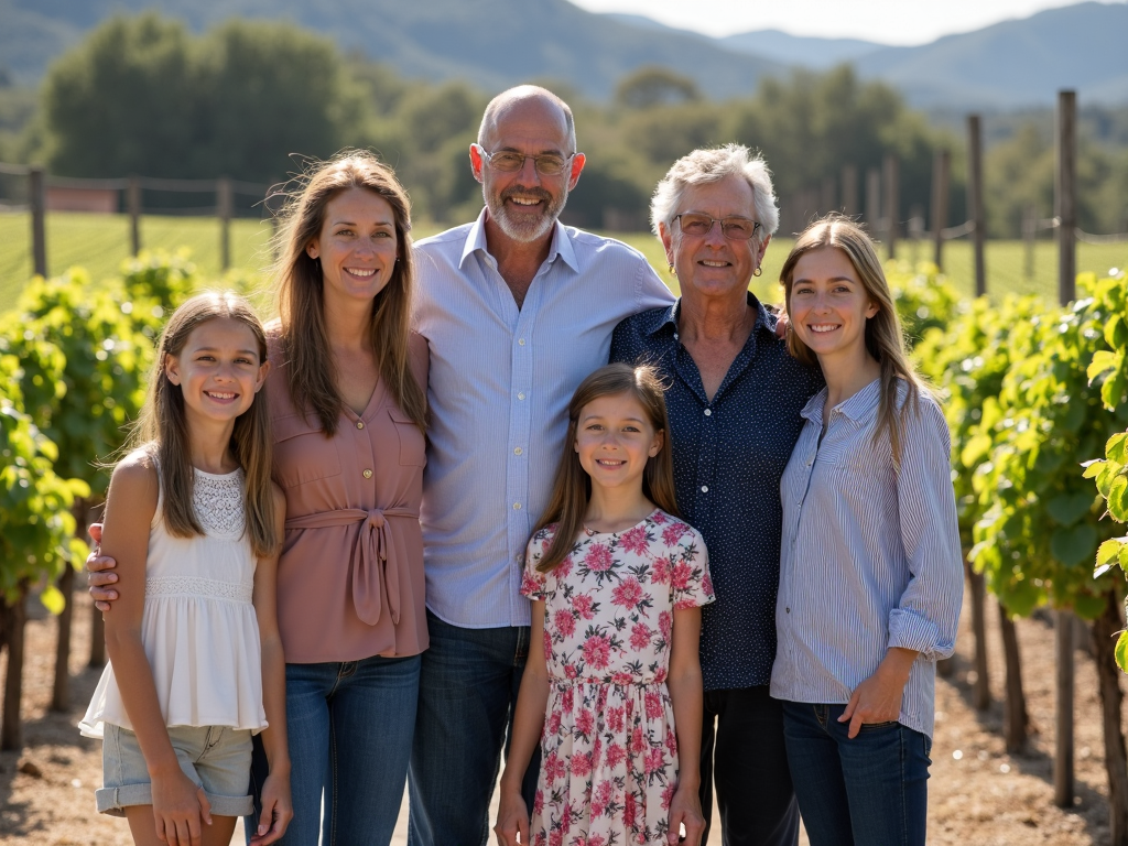 The Jackson family in front of the Kendall-Jackson winery.