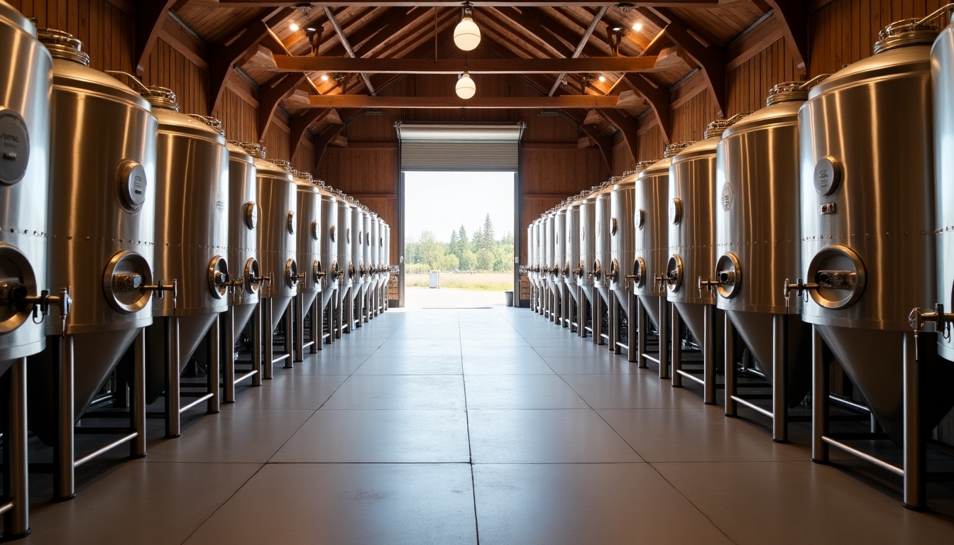 Stainless steel fermentation tanks