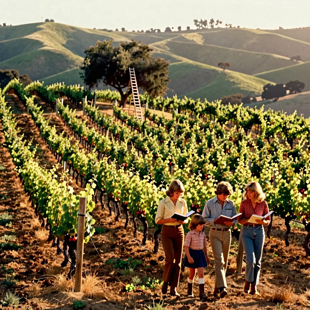 Early planting of Chardonnay vines in Lake County, California, marking the beginnings of Jackson Family Wines
