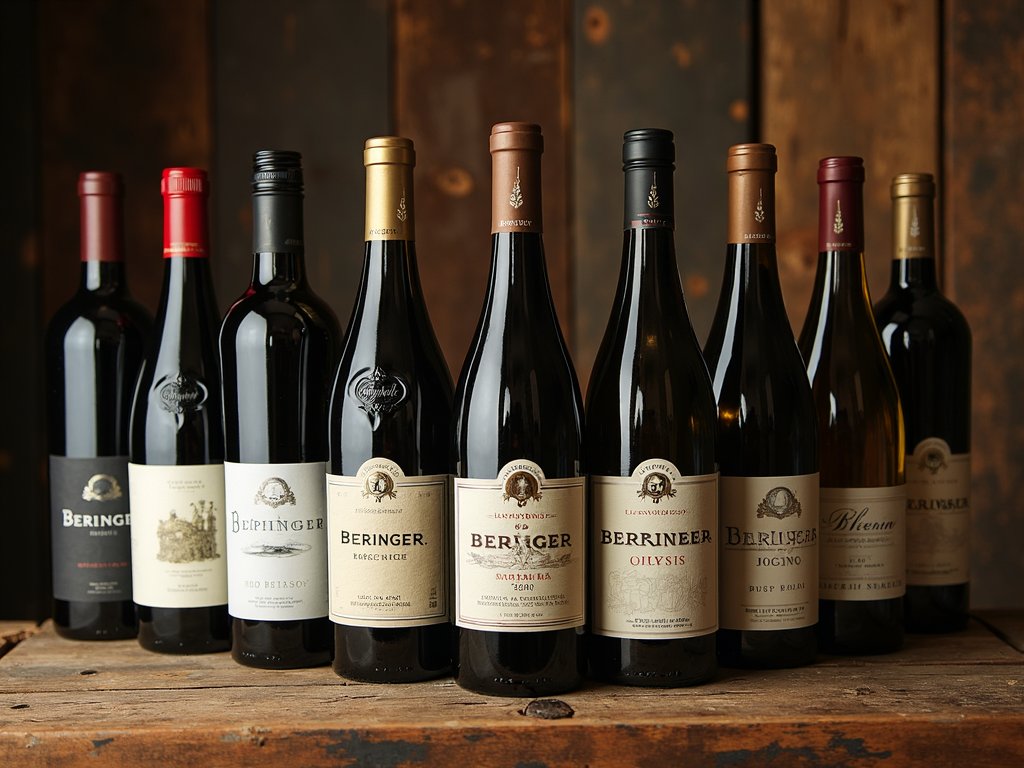 Selection of wine bottles from different brands