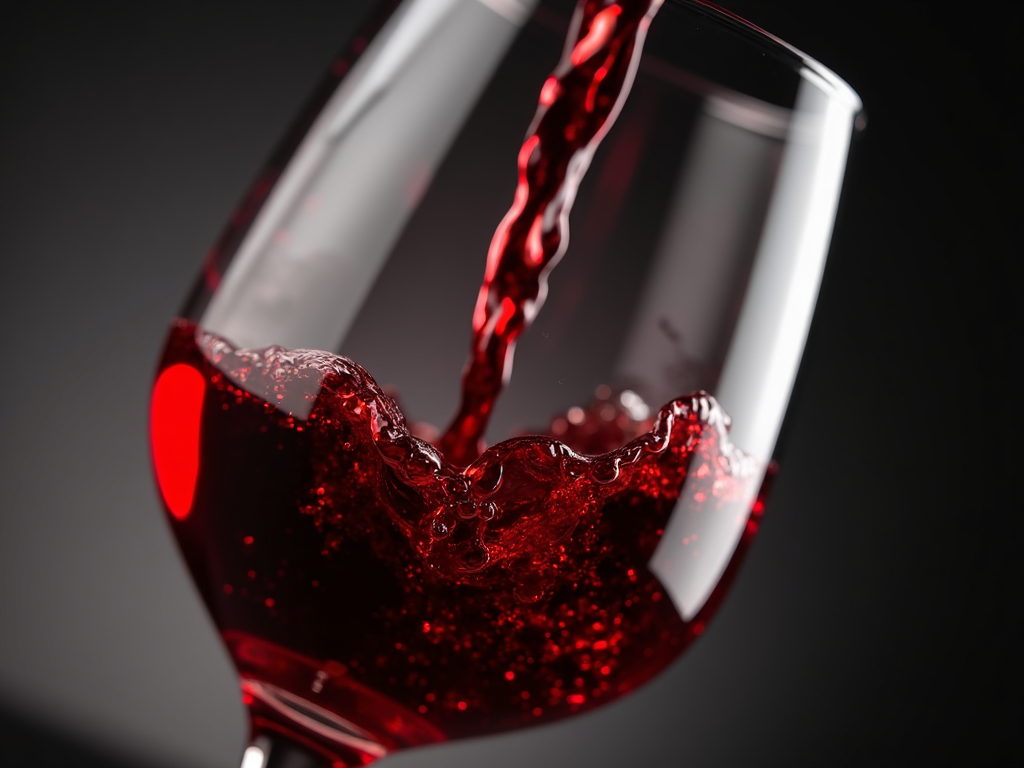 A glass of red wine being poured, capturing the essence of wine tasting.