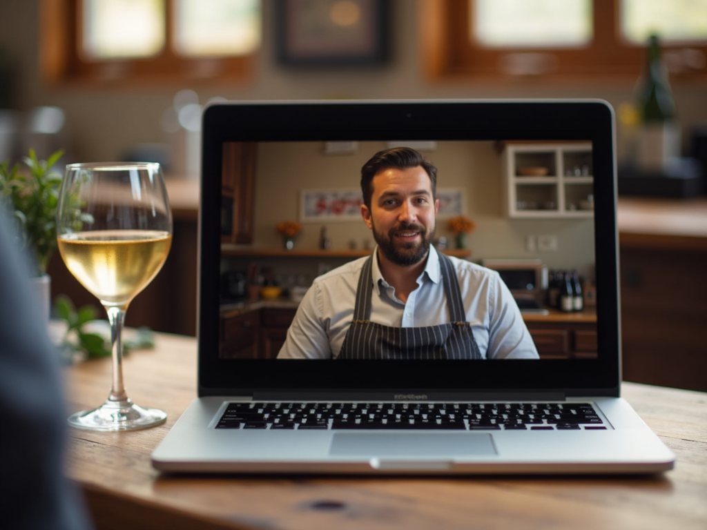 Virtual wine tasting with Chardonnay