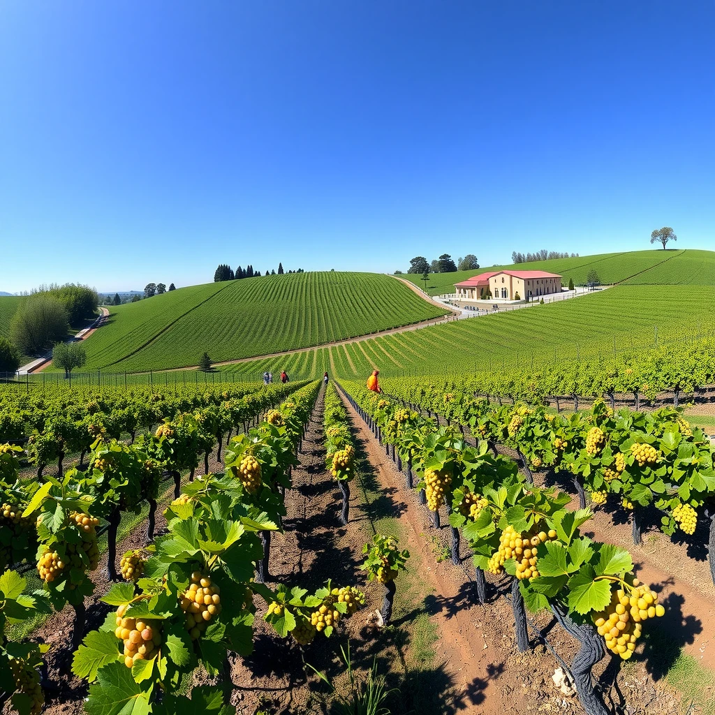 Scenic vineyards in wine country