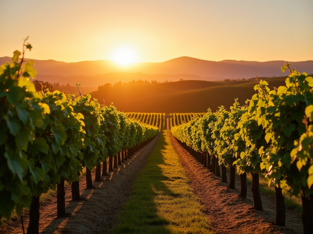 Jackson Family Wines vineyard at sunset
